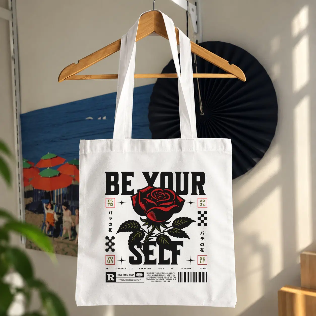 توت بگ گل رز طرح خودت باش (Be Yourself)