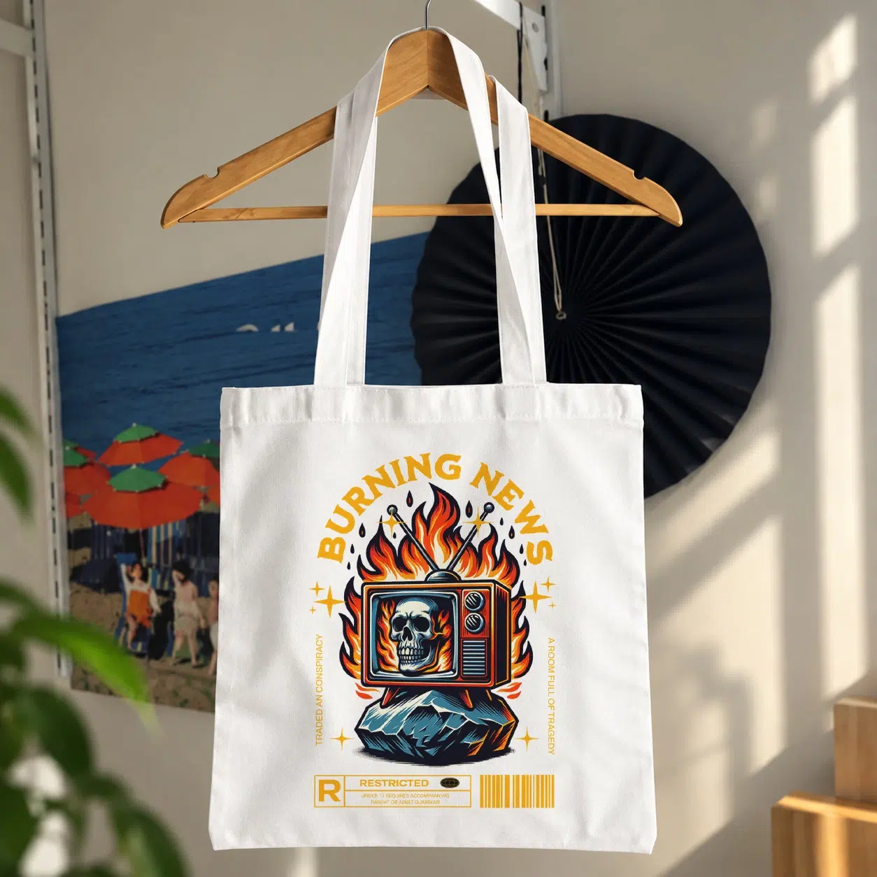 توت بگ جمجمه طرح Burning News