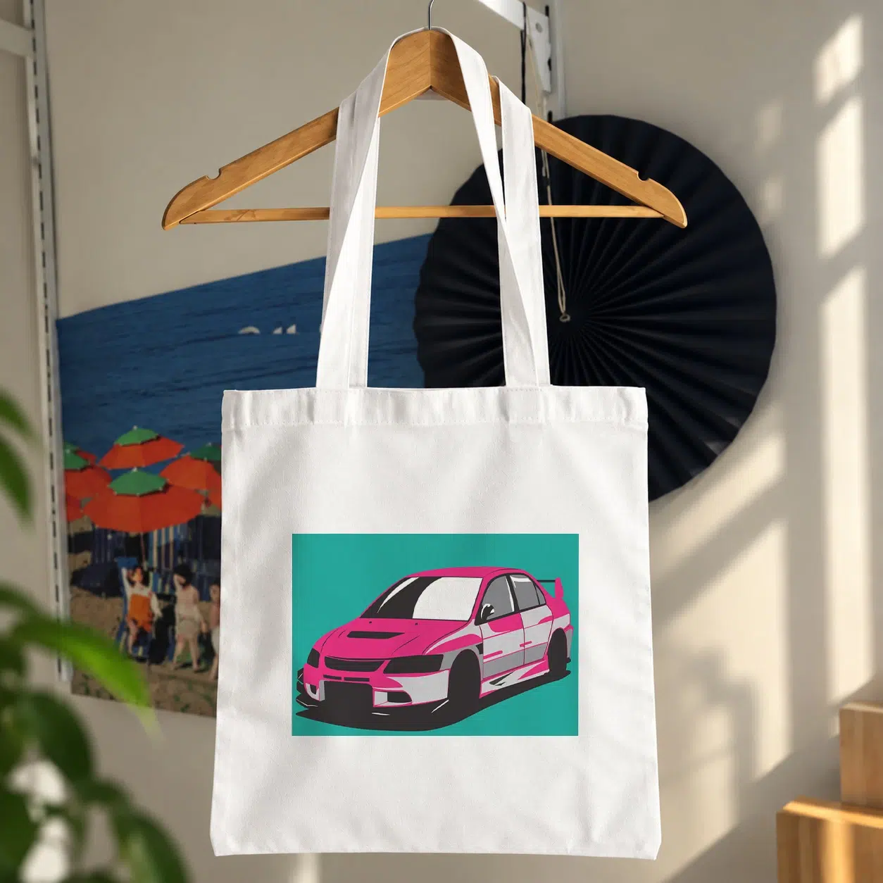 توت بگ ماشین اسپرت طرح صورتی JDM