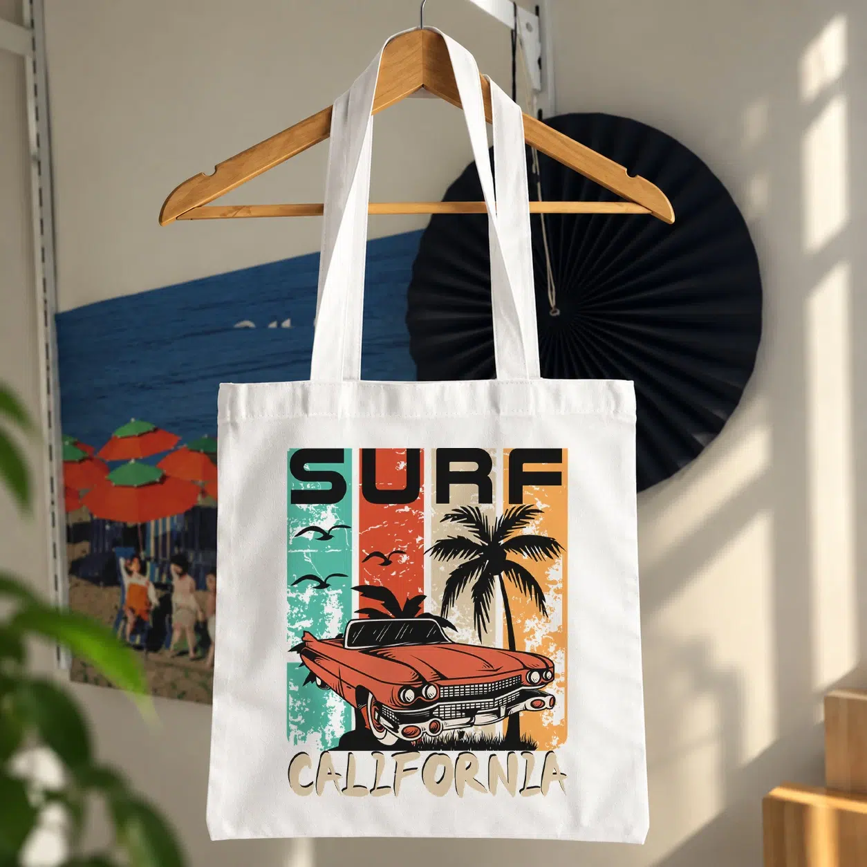 توت بگ ماشین کلاسیک طرح Surf California