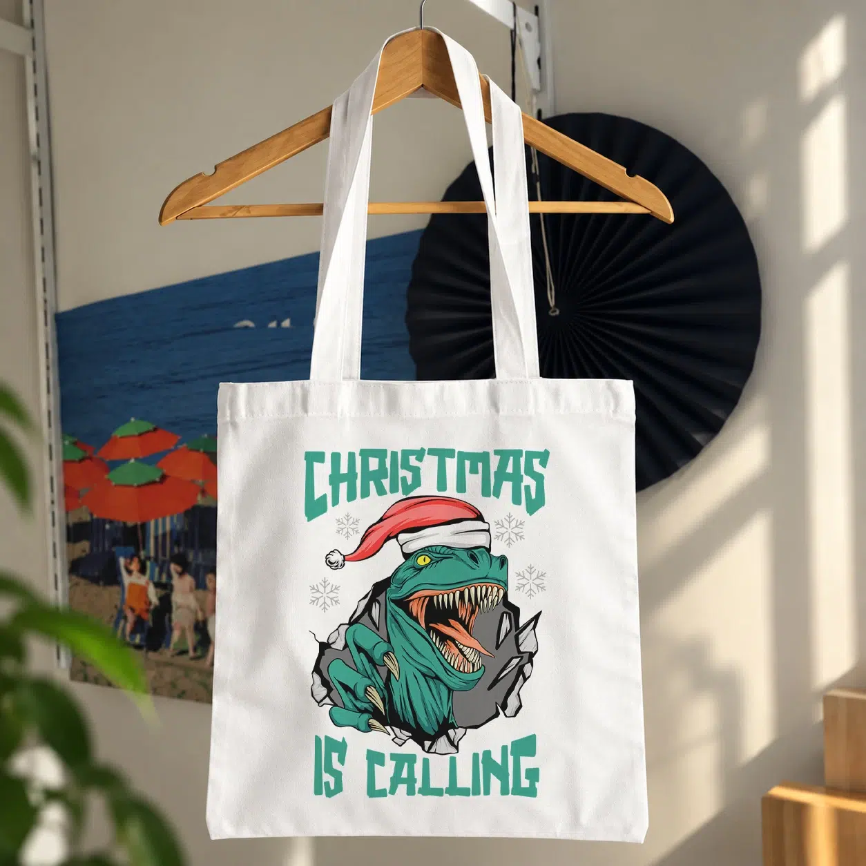 توت بگ کریسمس طرح دایناسور با کلاه بابانوئل (Christmas Is Calling)