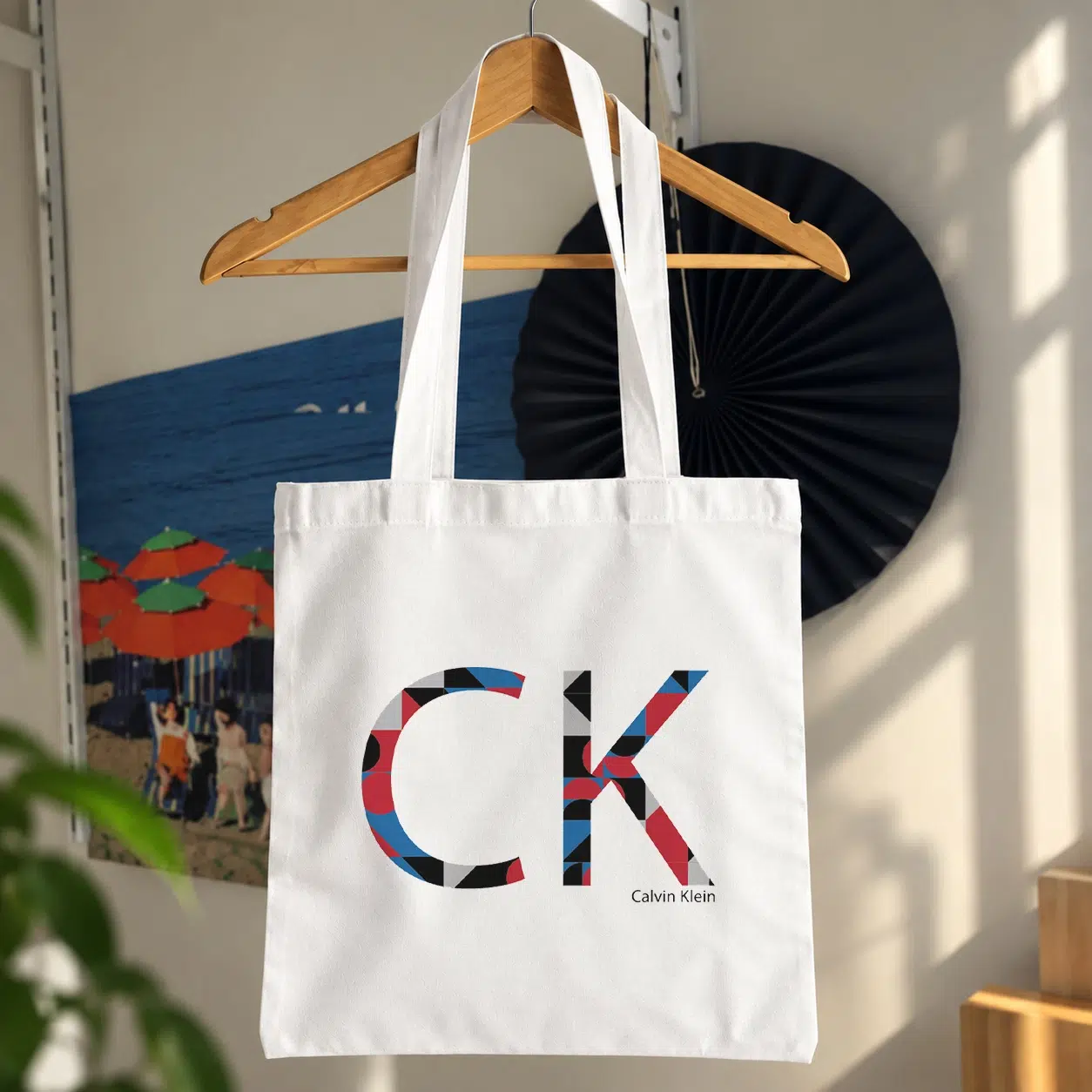 توت بگ طرح لوگوی رنگارنگ CK Calvin Klein