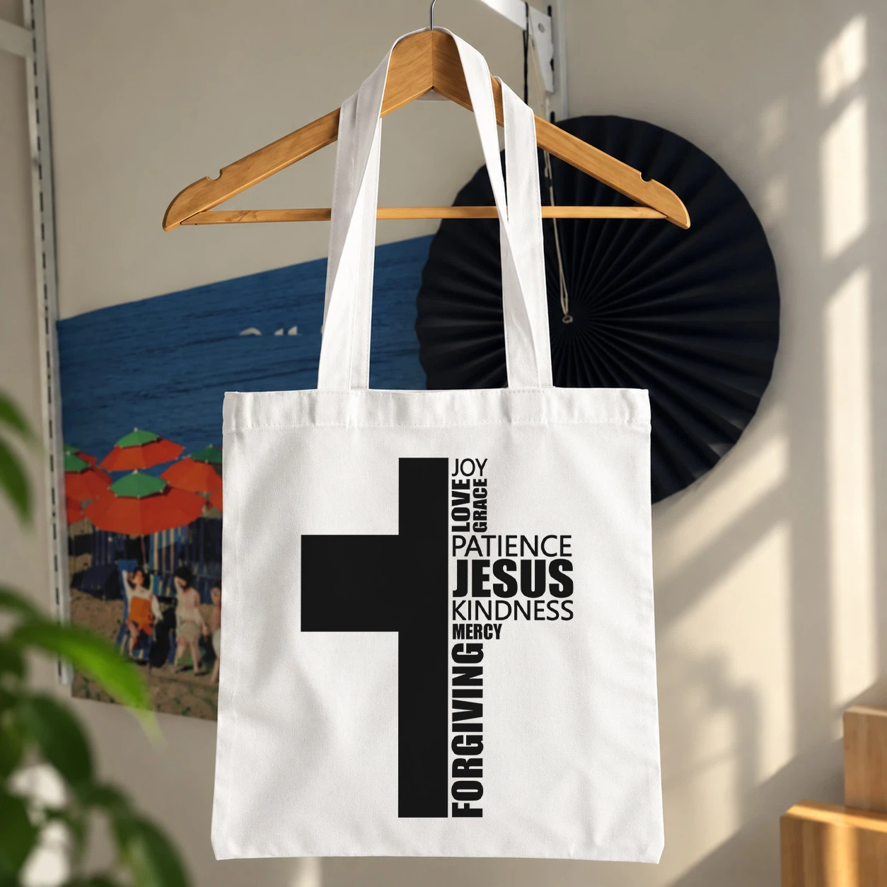 توت بگ طرح صلیب و کلمات ایمانی Jesus