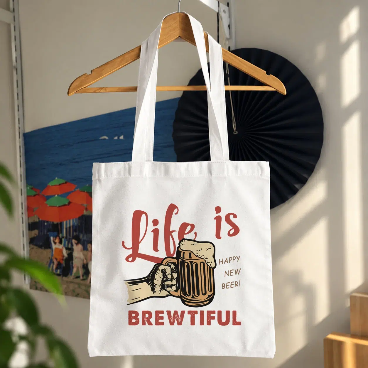 توت بگ آبجو طرح Life Is Brewtiful