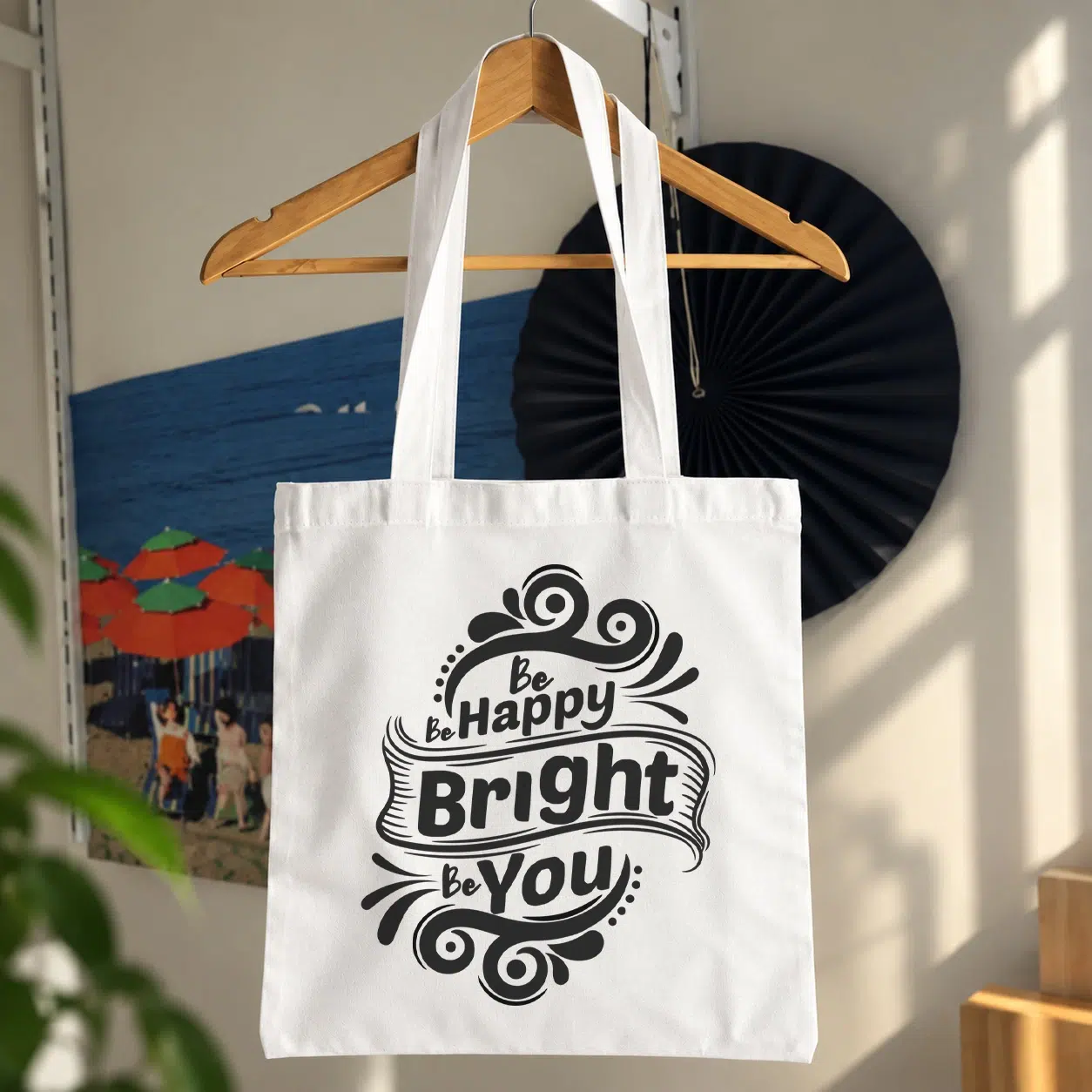 توت بگ تایپوگرافی Be Happy Bright Be You