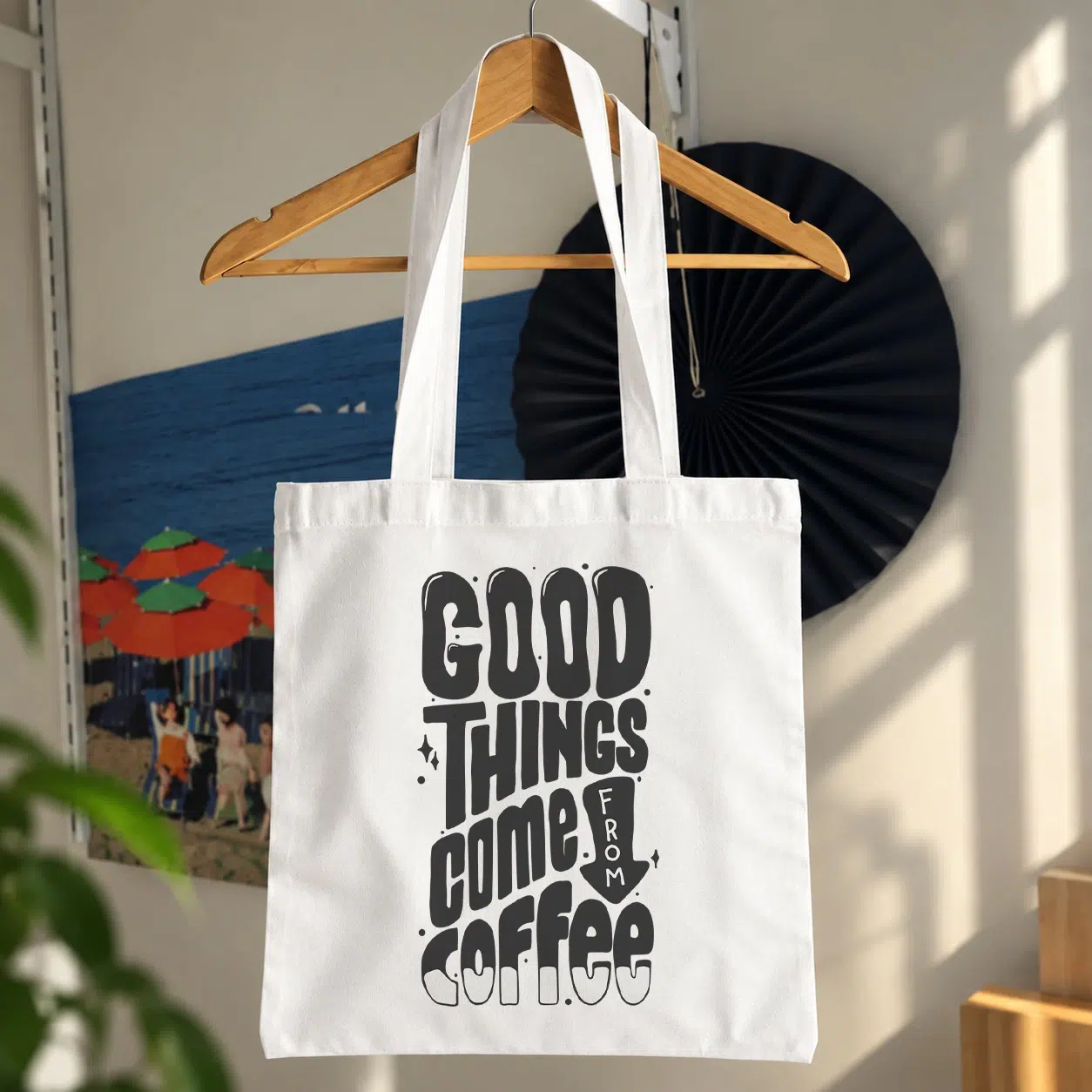 توت بگ قهوه طرح Good Things Come From Coffee