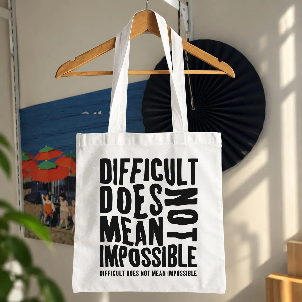 توت بگ تایپوگرافی Difficult Does Not Mean Impossible