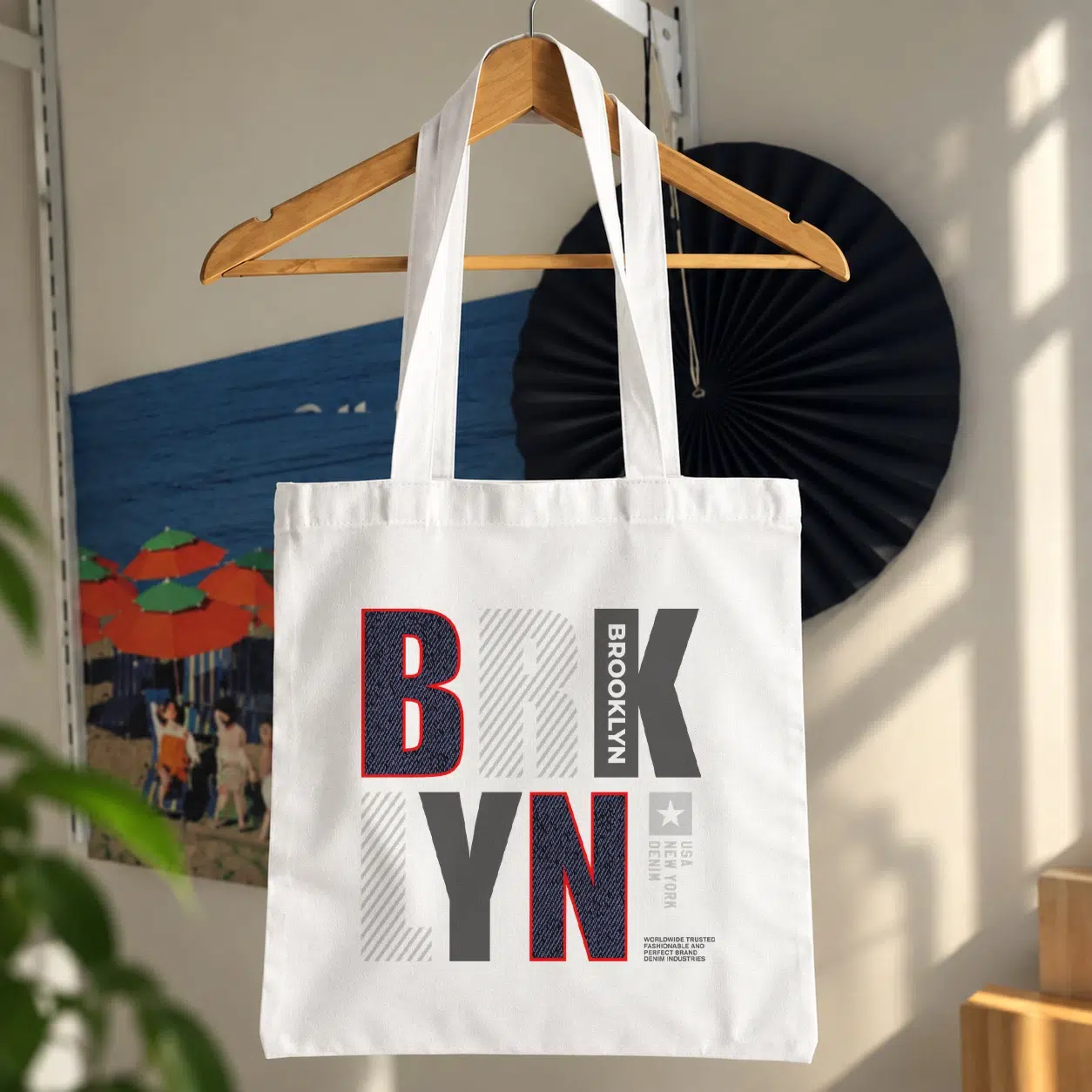 توت بگ طرح تایپوگرافی BKLYN Brooklyn