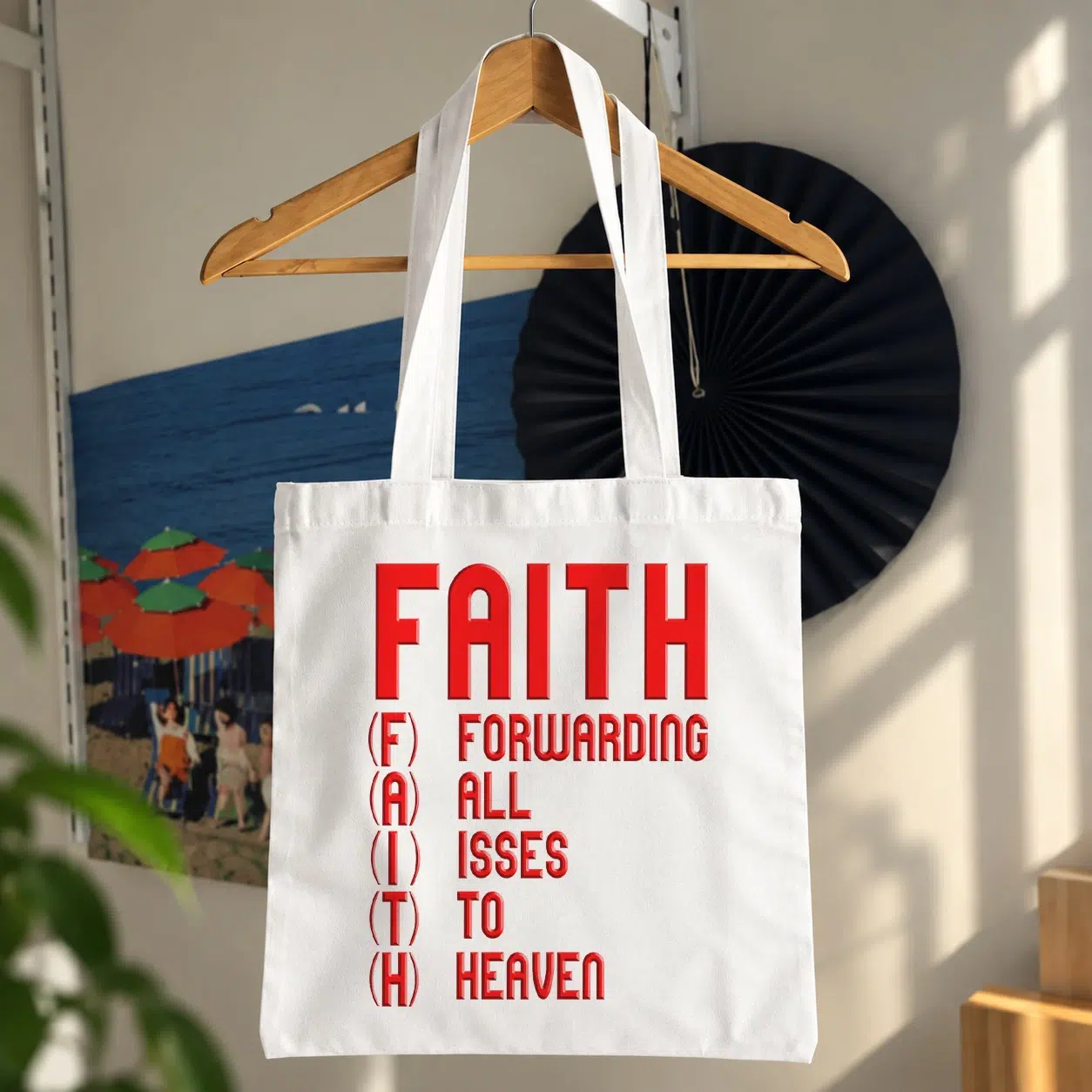 توت بگ انگیزشی طرح تایپوگرافی Faith