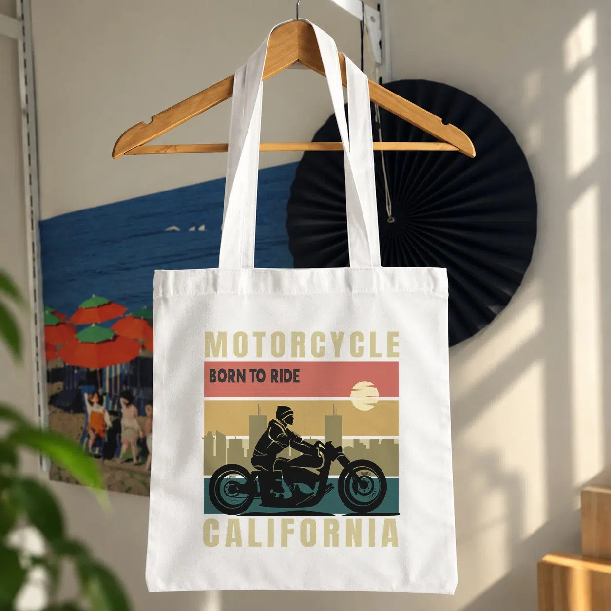 توت بگ موتورسیکلت طرح California Born to Ride