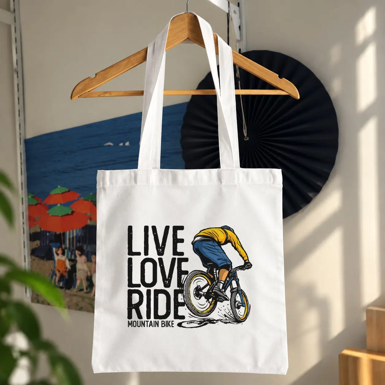 توت بگ دوچرخه طرح Live Love Ride Mountain Bike