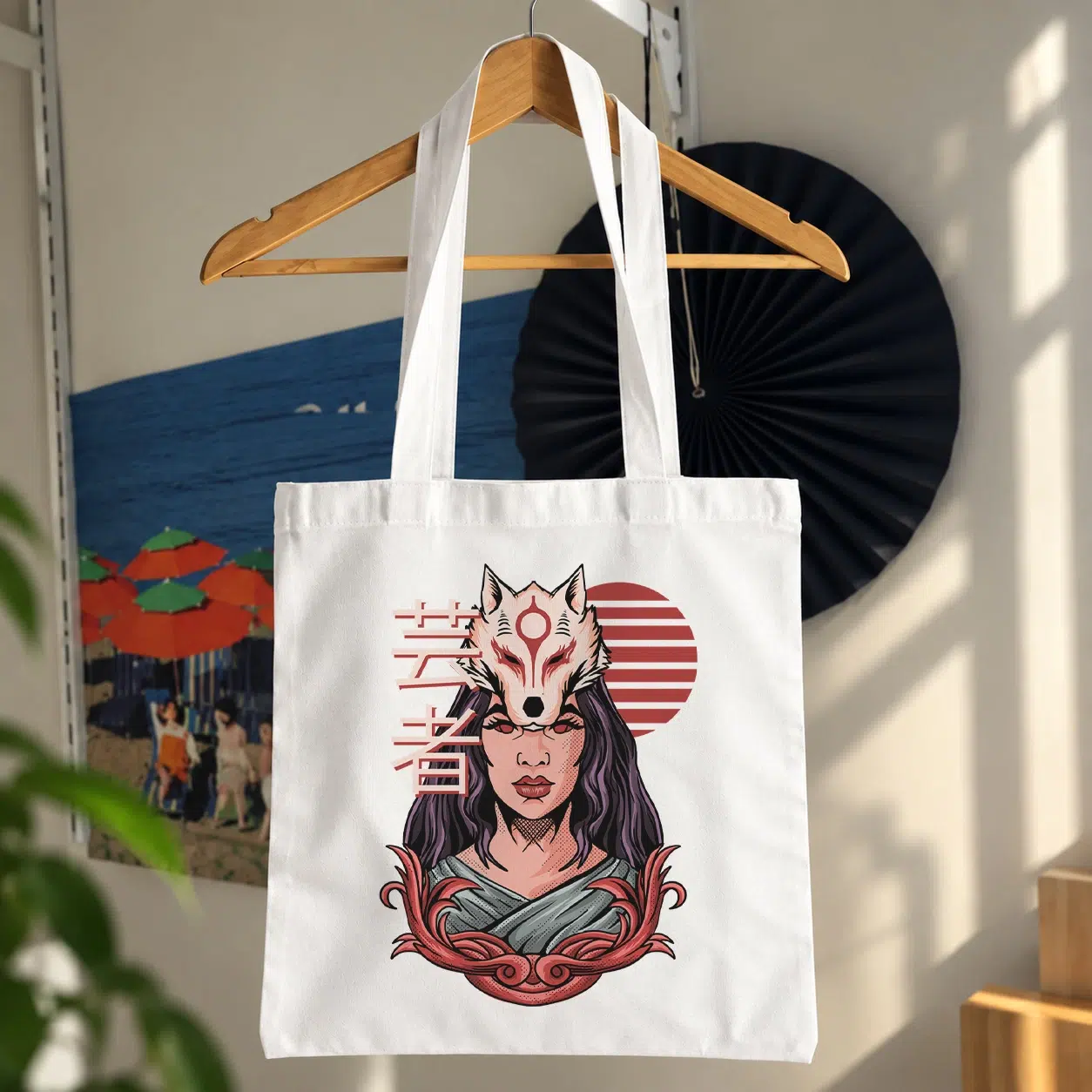 توت بگ روباه طرح ژاپنی زن (Kitsune)