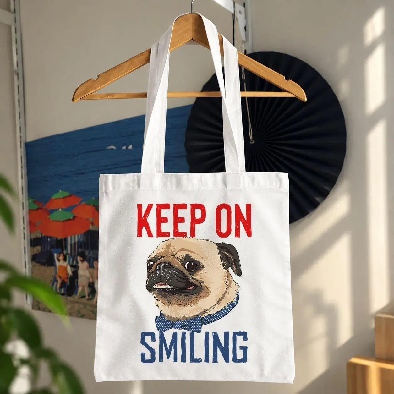 توت بگ سگ پاگ طرح نوشته Keep on Smiling