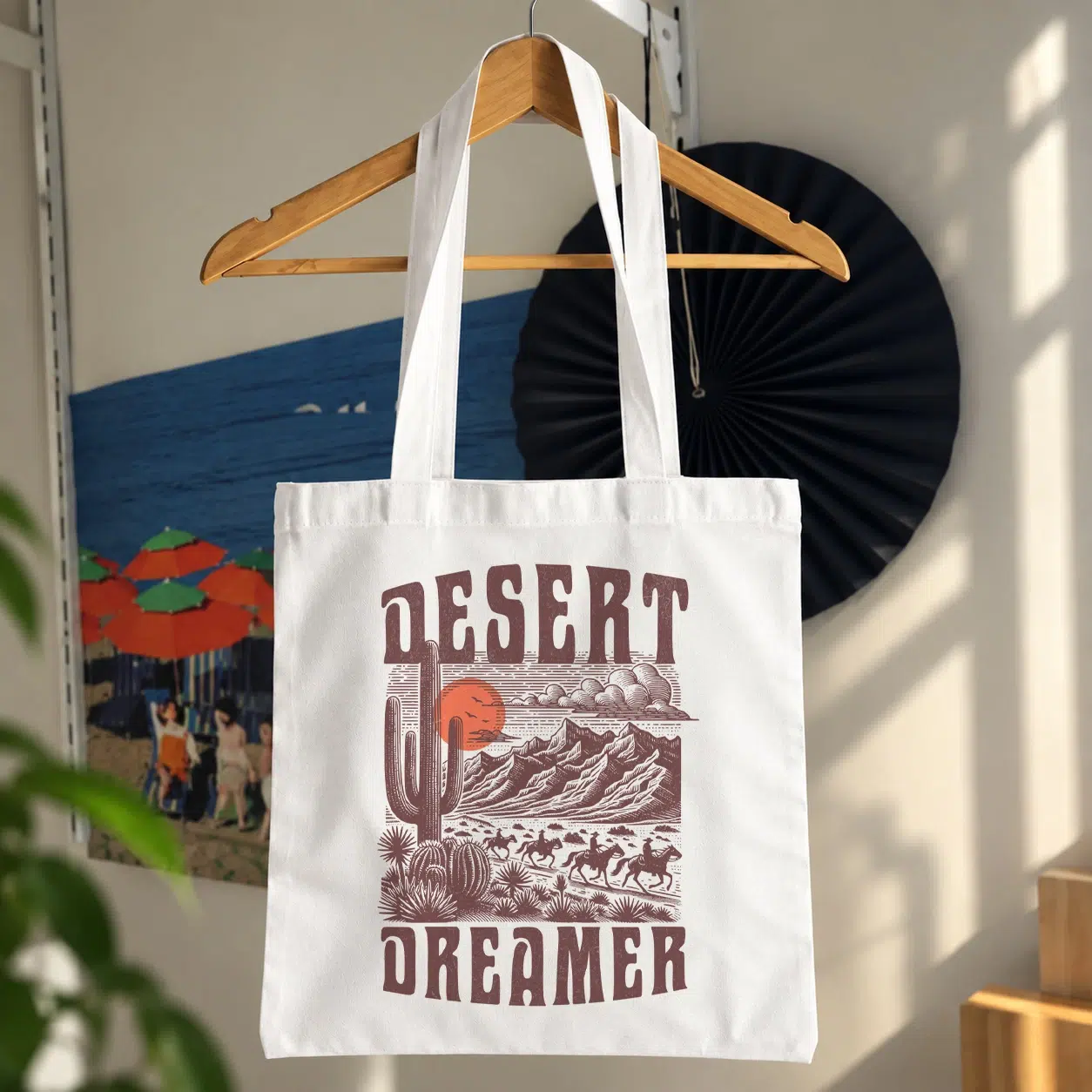 توت بگ کویر طرح منظره و نوشته Desert Dreamer
