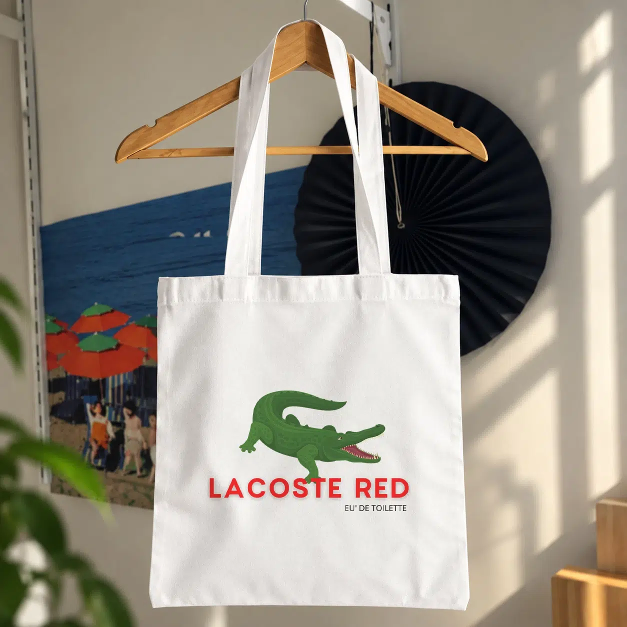 توت بگ لاکوست قرمز طرح لوگوی مینیمال کروکودیل