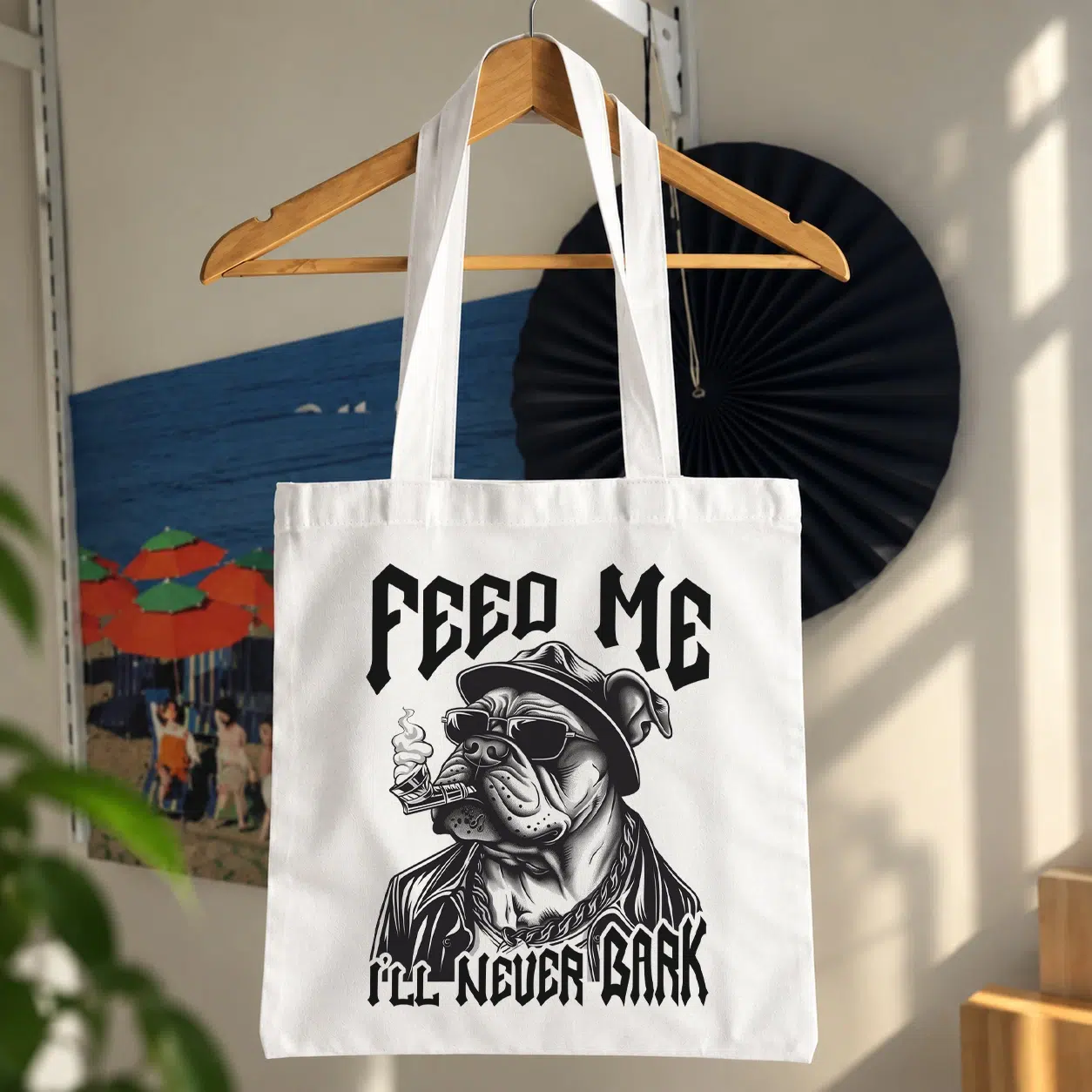 توت بگ سگ بولداگ طرح Feed Me I'll Never Bark