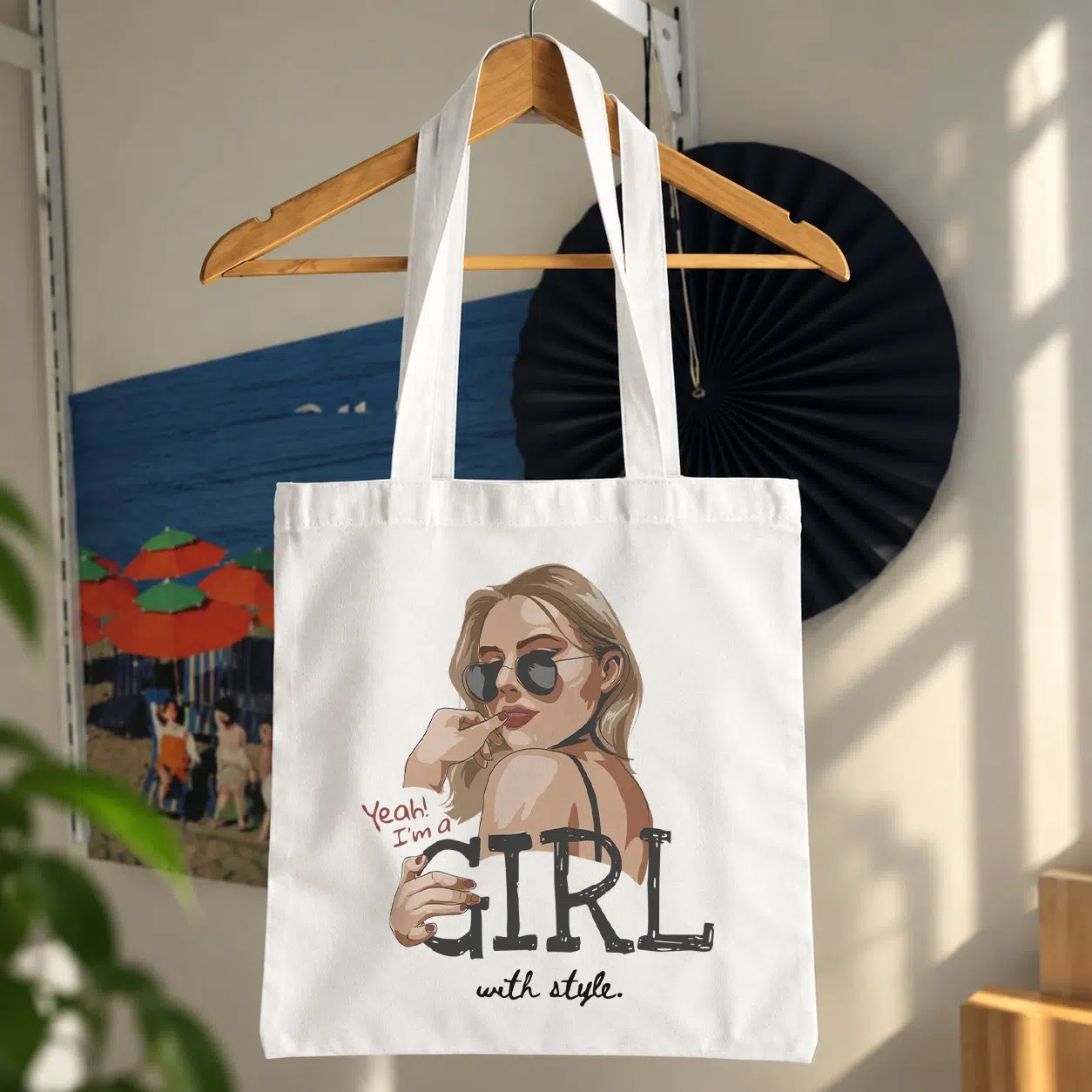 توت بگ دخترانه طرح Yeah I'm A Girl With Style