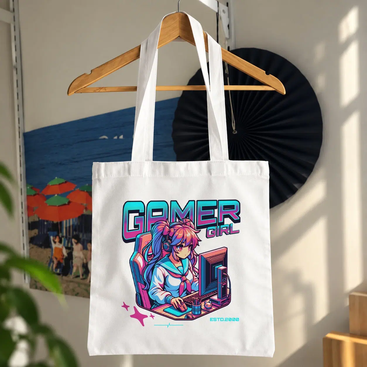 توت بگ گیمر طرح دختر انیمه (Gamer Girl)
