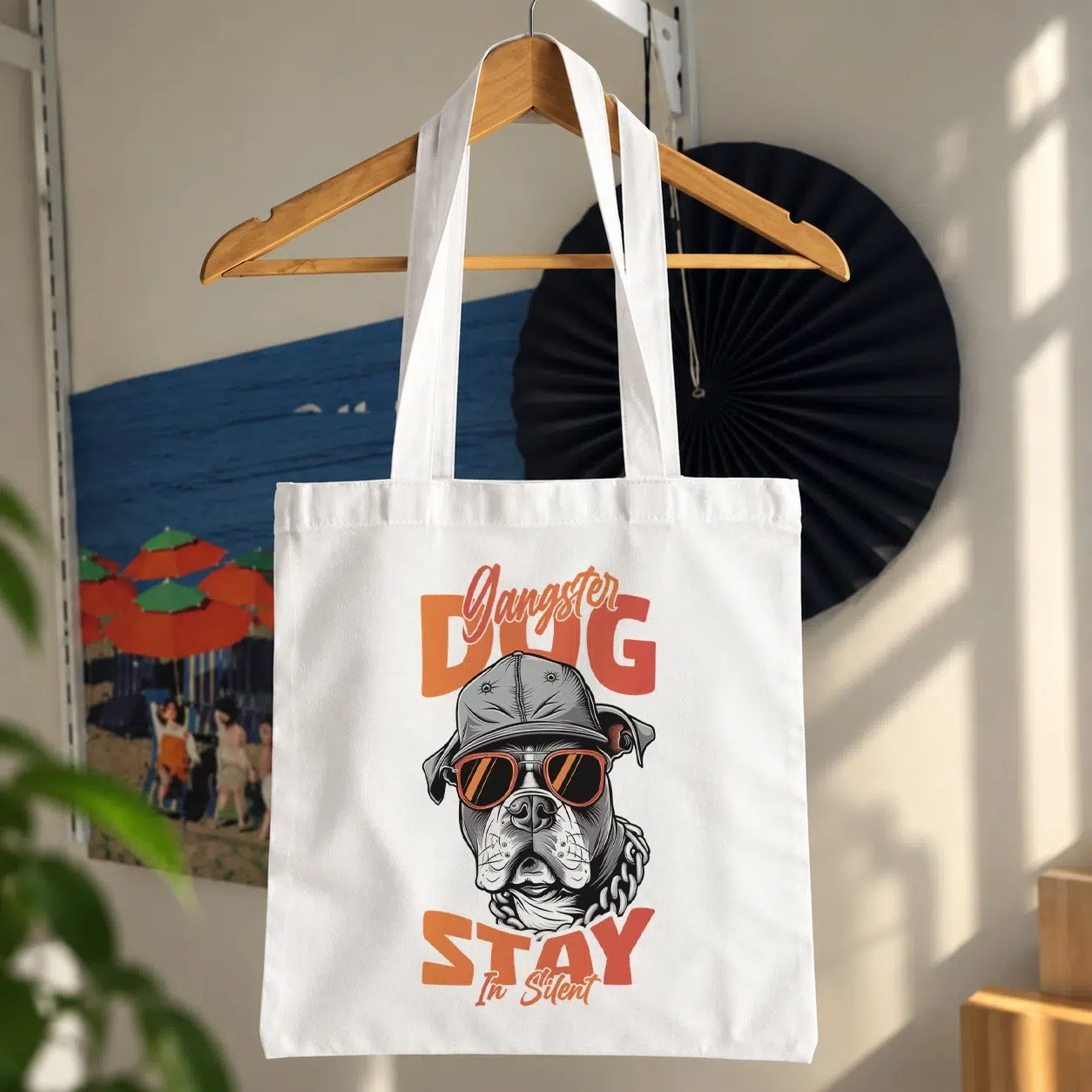 توت بگ سگ بولداگ طرح عینک (Gangster Dog)