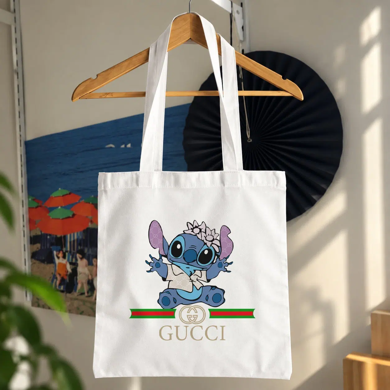 توت بگ استیچ طرح هاوایی با گوچی (Stitch Gucci)