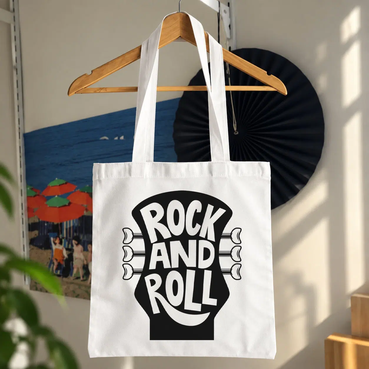 توت بگ تایپوگرافی Rock And Roll داخل دسته گیتار کد 20475