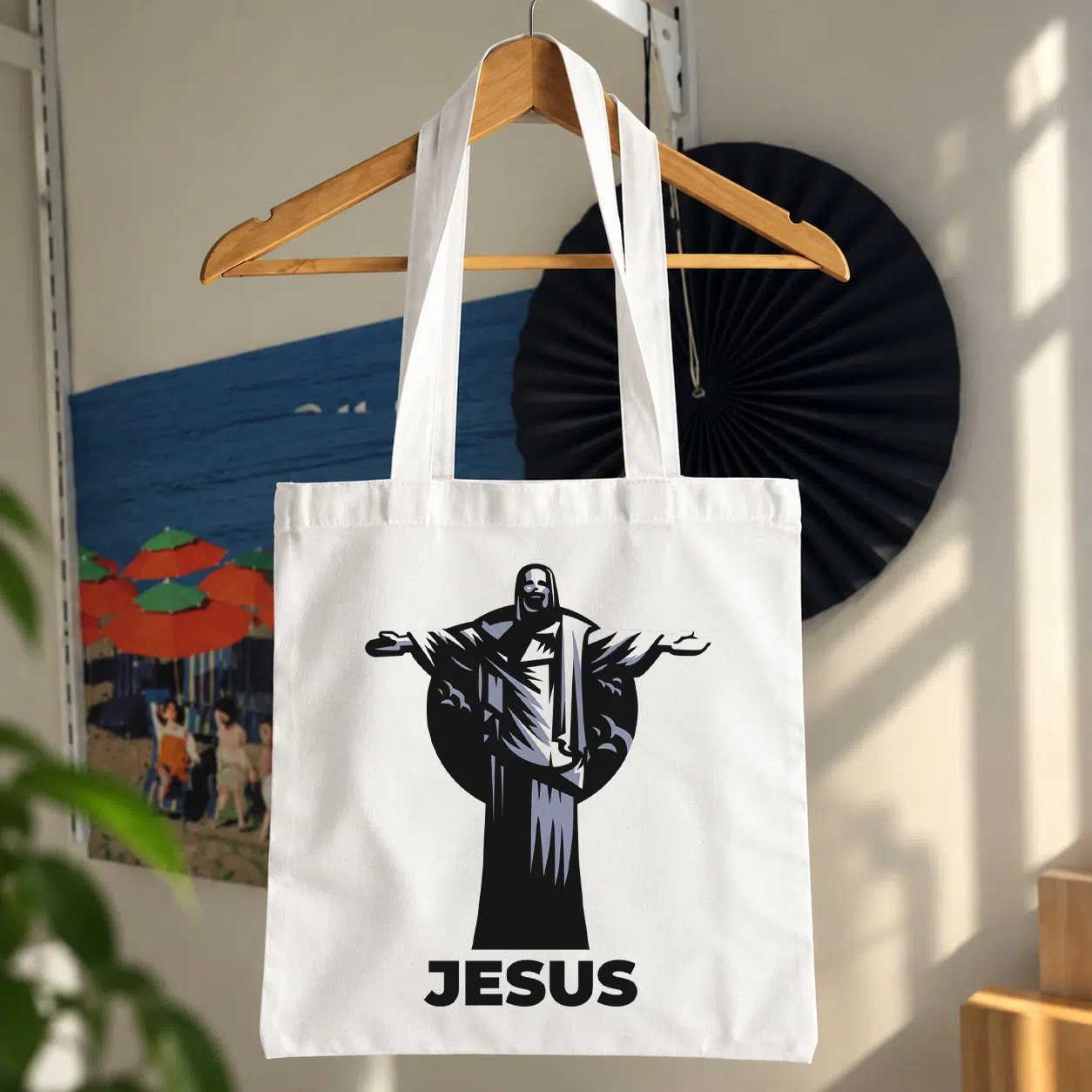 توت بگ حضرت عیسی طرح مجسمه با نوشته Jesus