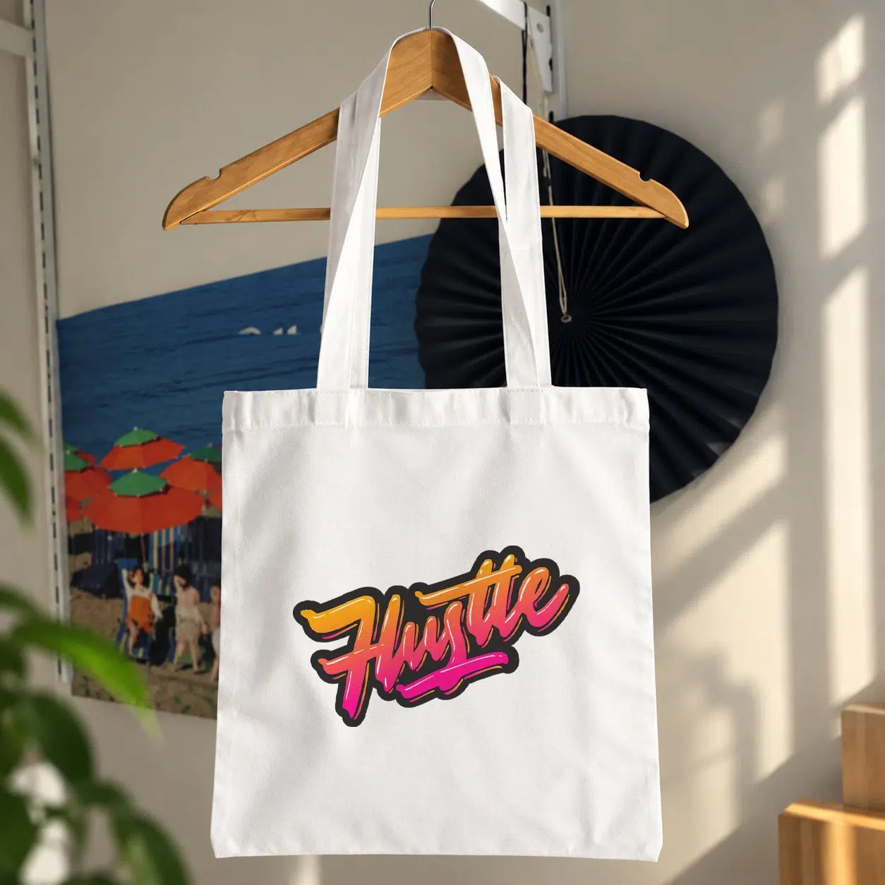 توت بگ تایپوگرافی Hustle رنگی