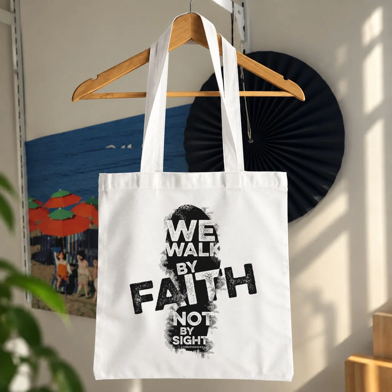 توت بگ تایپوگرافی We Walk by Faith Not by Sight