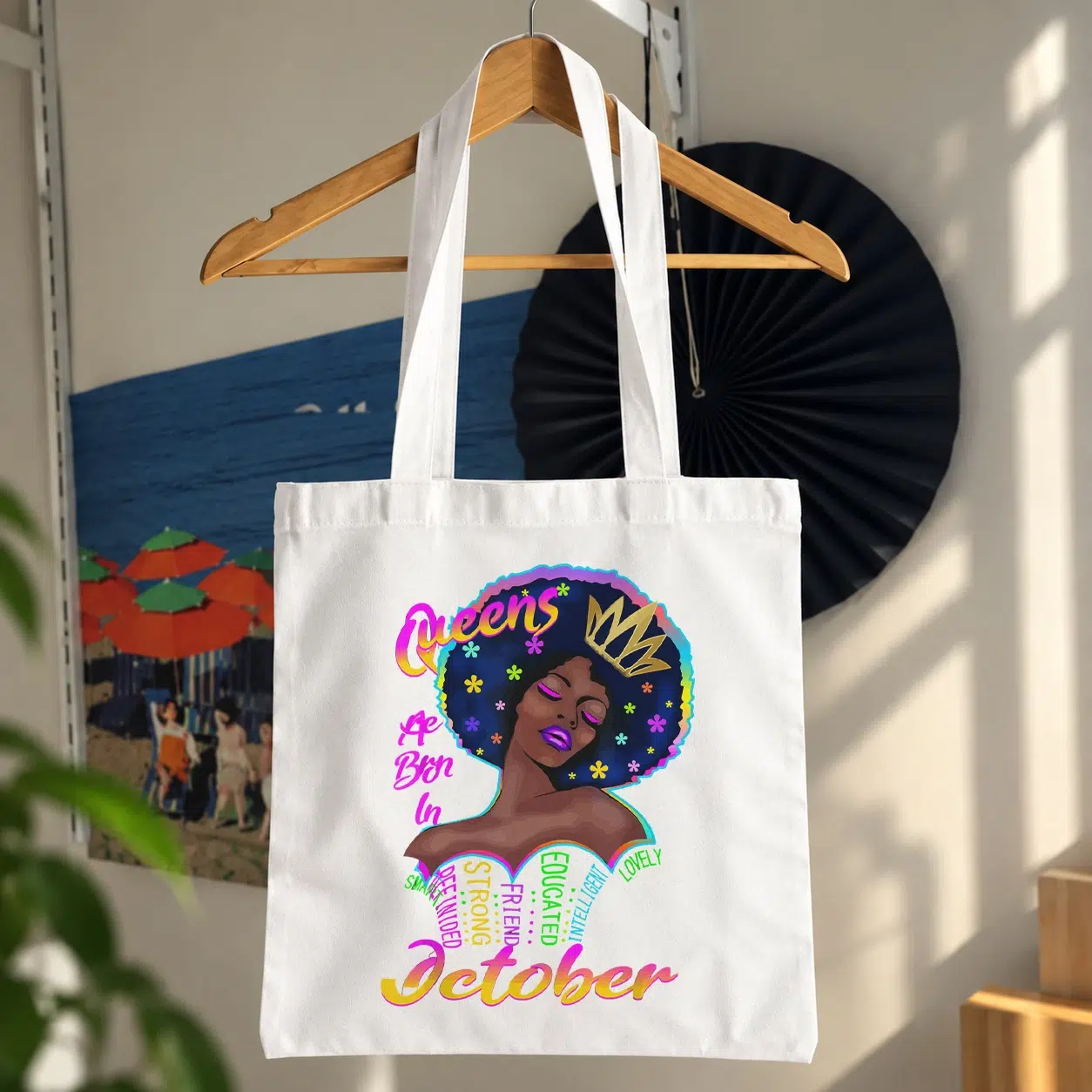 توت بگ زن طرح Queen رنگارنگ (October)