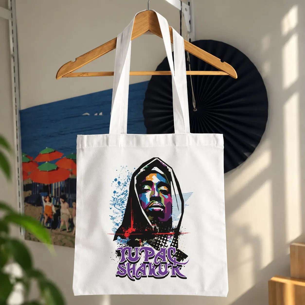 توت بگ توپاک شکور طرح پرتره گرافیتی (Tupac Shakur)