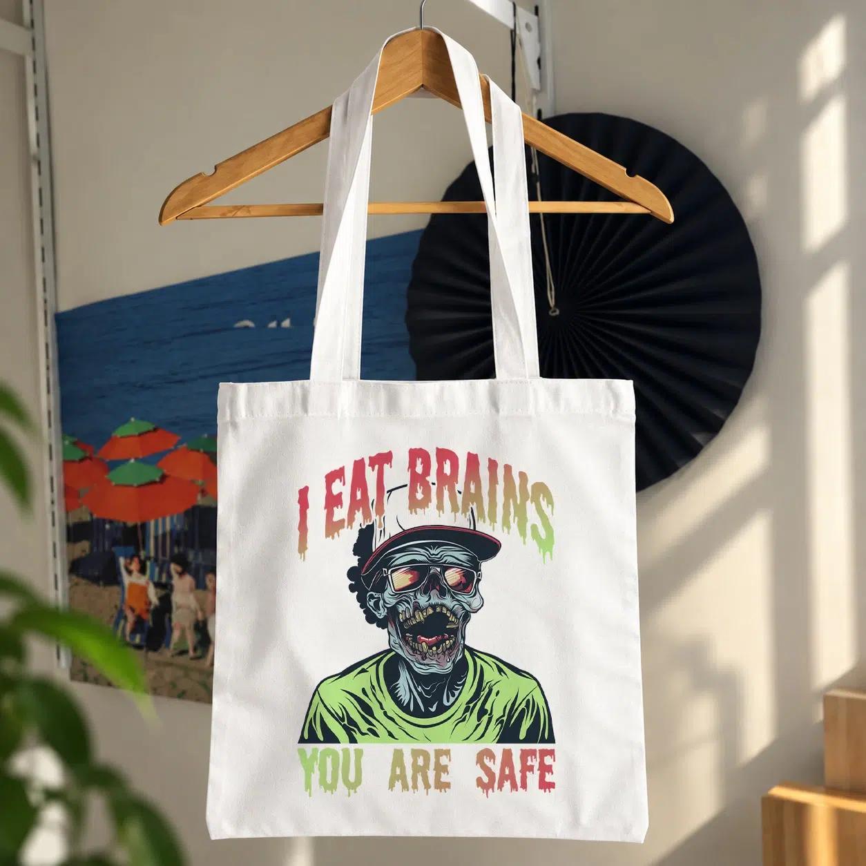 توت بگ زامبی طرح I Eat Brains You Are Safe