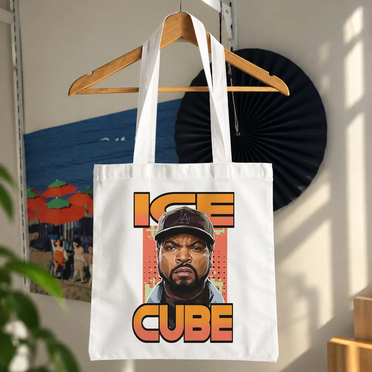 توت بگ آیس کیوب طرح پرتره رپر آمریکایی (Ice Cube)