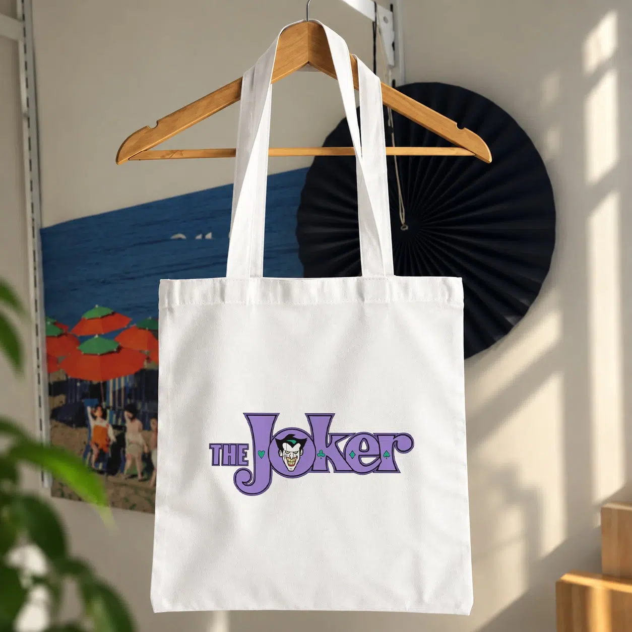 توت بگ جوکر طرح لوگوی تایپوگرافی بنفش (The Joker)