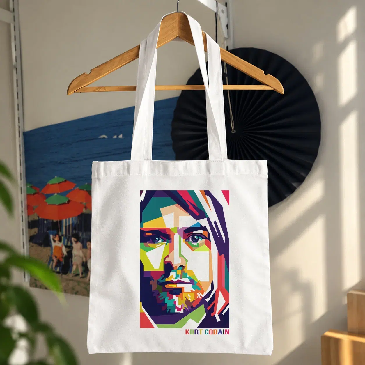 توت بگ نیروانا طرح پرتره رنگی کرت کوبین (Kurt Cobain) کد 22312