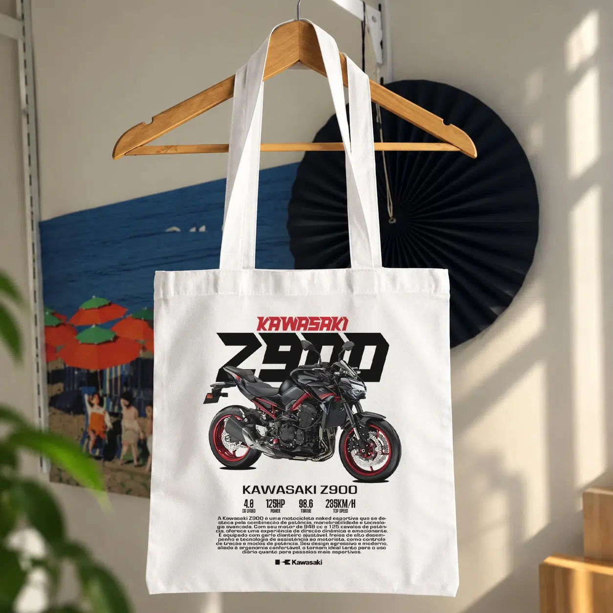 توت بگ موتور کاوازاکی Z900 طرح اسپرت قرمز