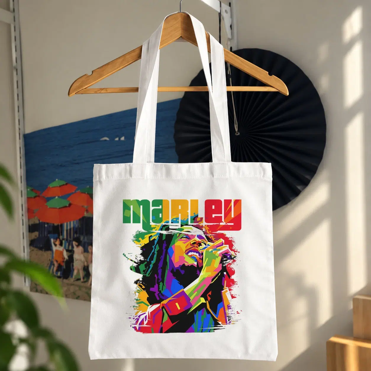 توت بگ باب مارلی طرح پرتره رنگارنگ (Bob Marley)