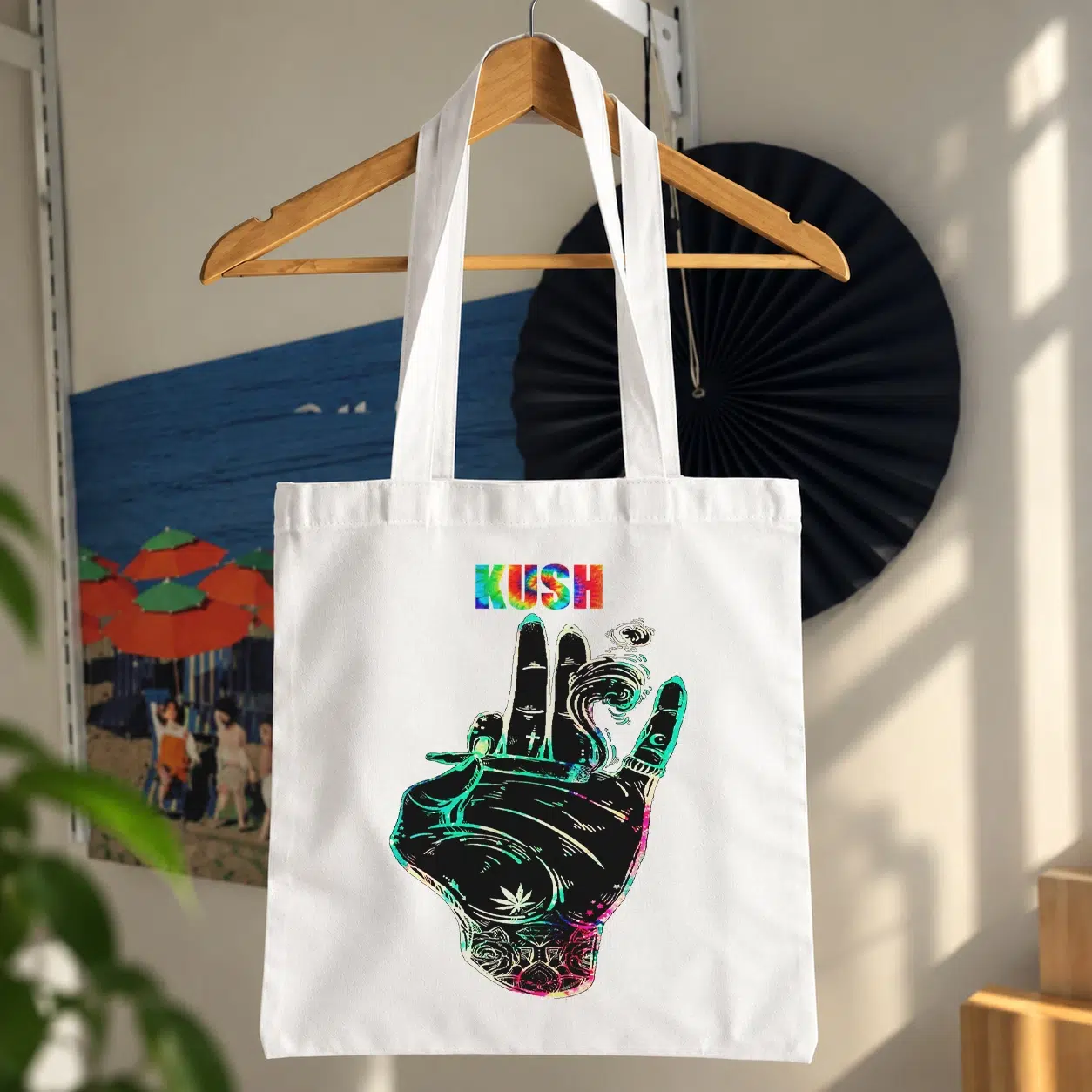 توت بگ دست اسکلت طرح ماری‌جوانا Kush