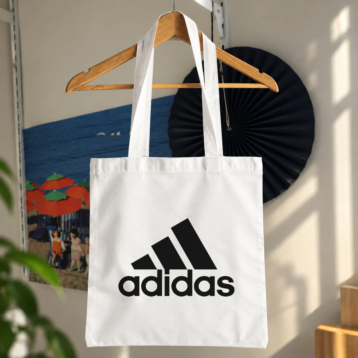 توت بگ آدیداس طرح لوگوی کلاسیک مشکی (Adidas)