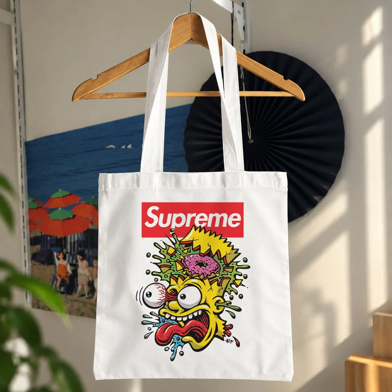توت بگ سیمپسون‌ها طرح بارت سیمپسون و لوگوی Supreme