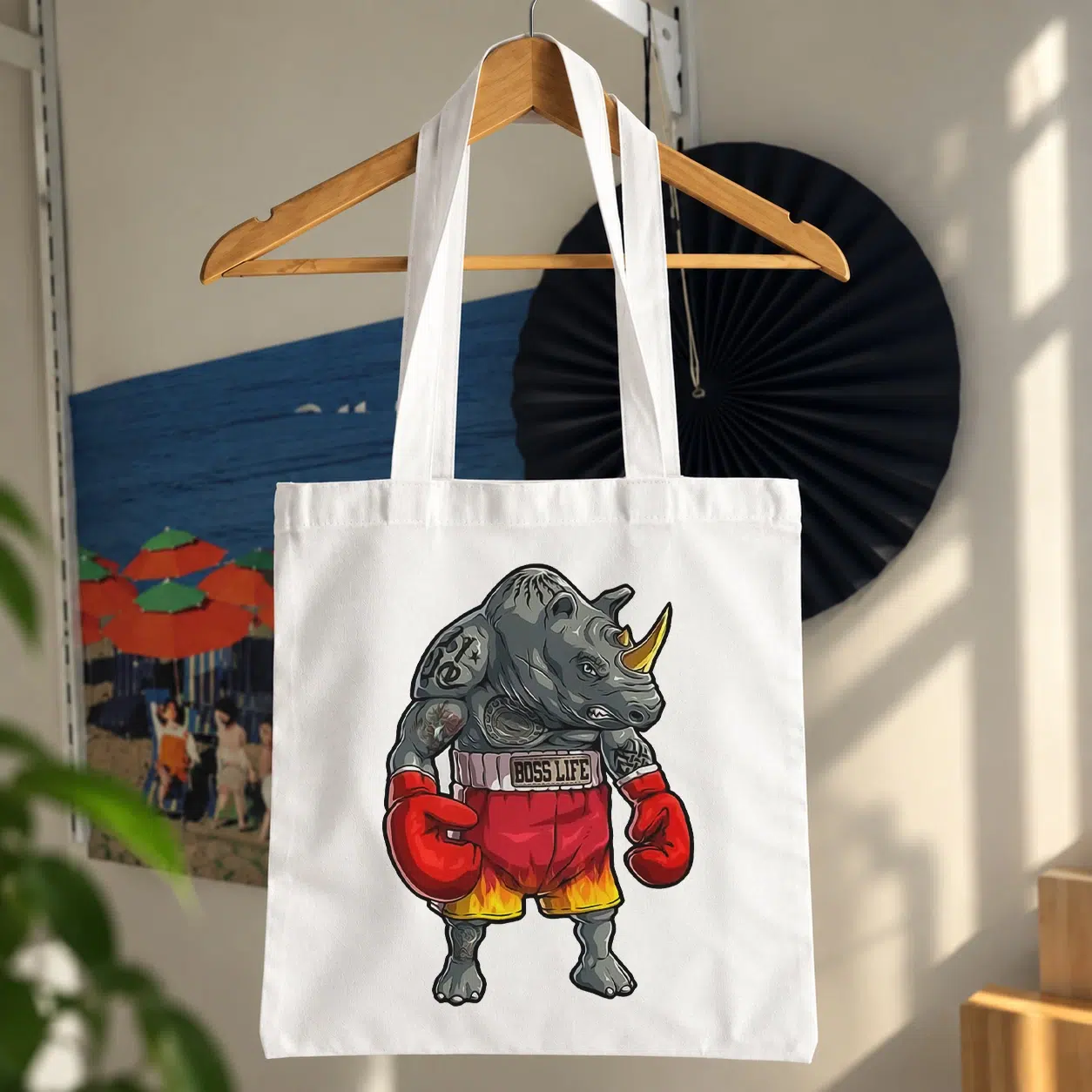توت بگ کرگدن بوکسور طرح کارتونی (Boxing Rhino)