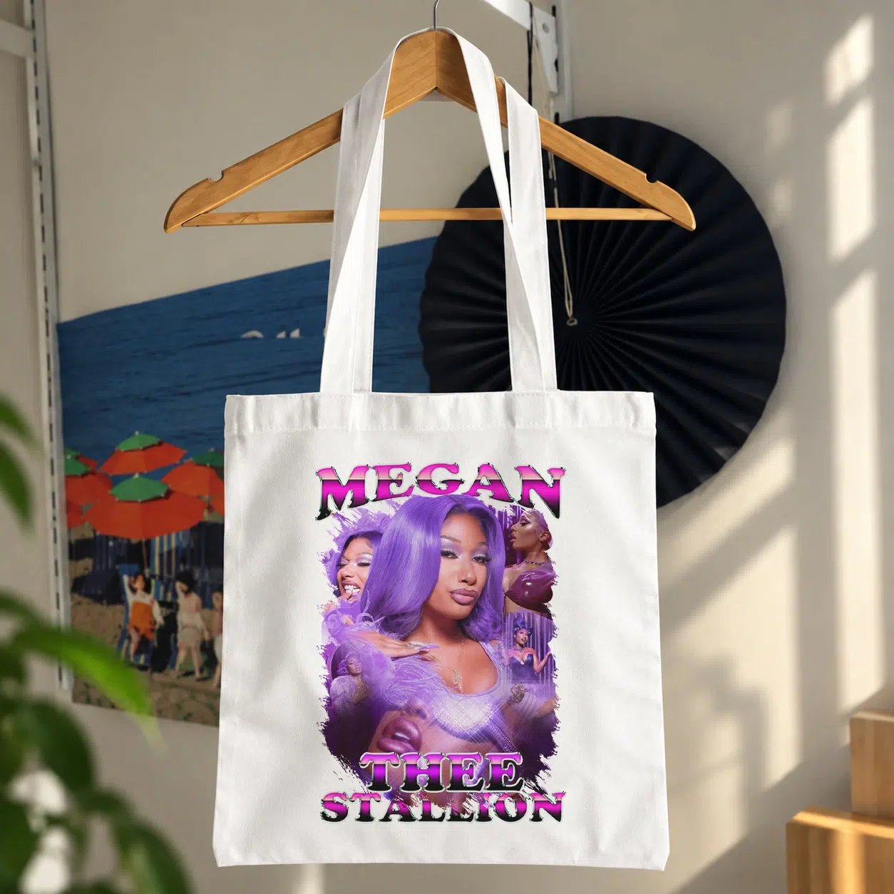 توت بگ مگان دی استالین طرح پرتره رترو (Megan Thee Stallion)