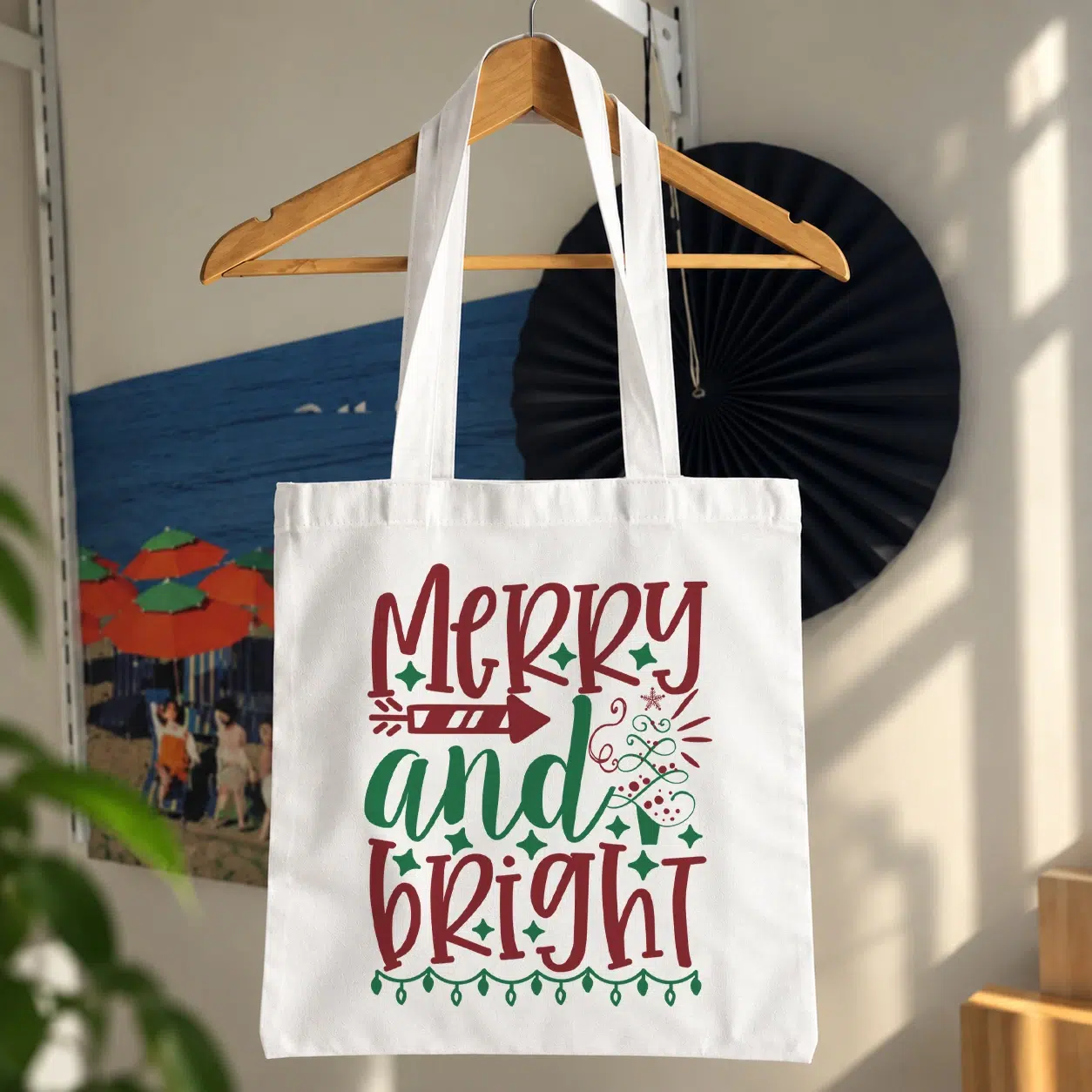 توت بگ کریسمس تایپوگرافی Merry and Bright