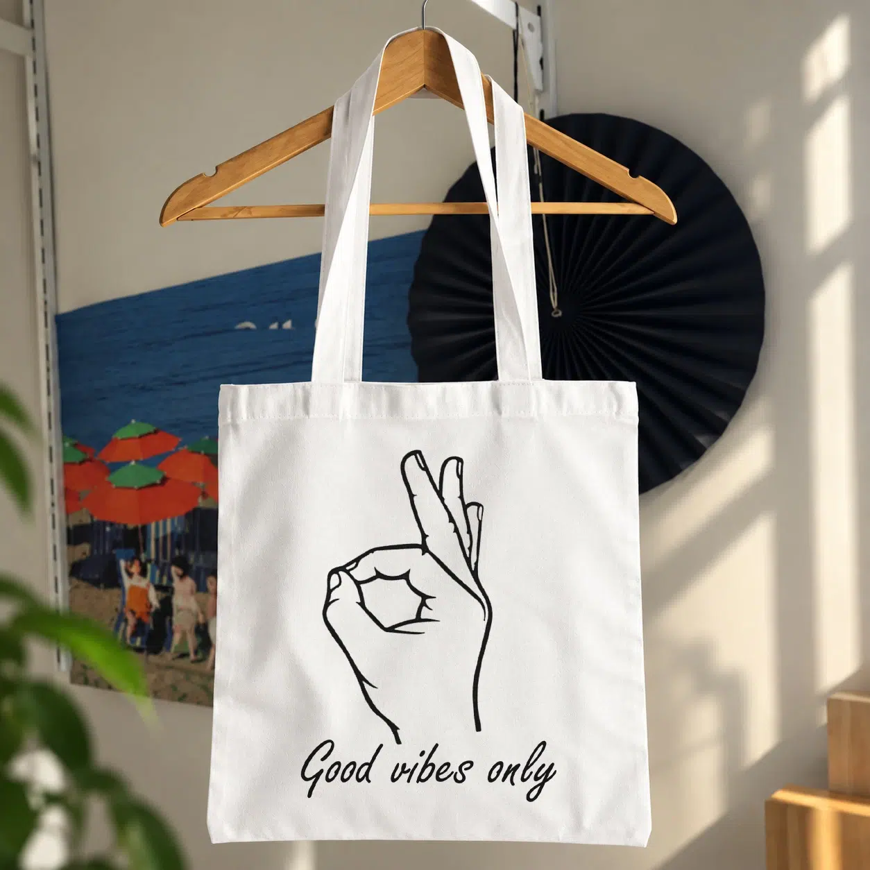 توت بگ حال و هوای مثبت طرح Good Vibes Only