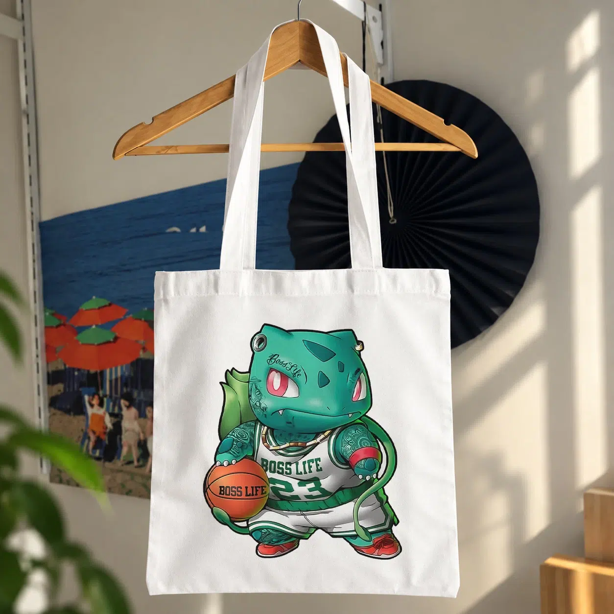 توت بگ پوکمون طرح بولباسور بسکتبالی (Bulbasaur)