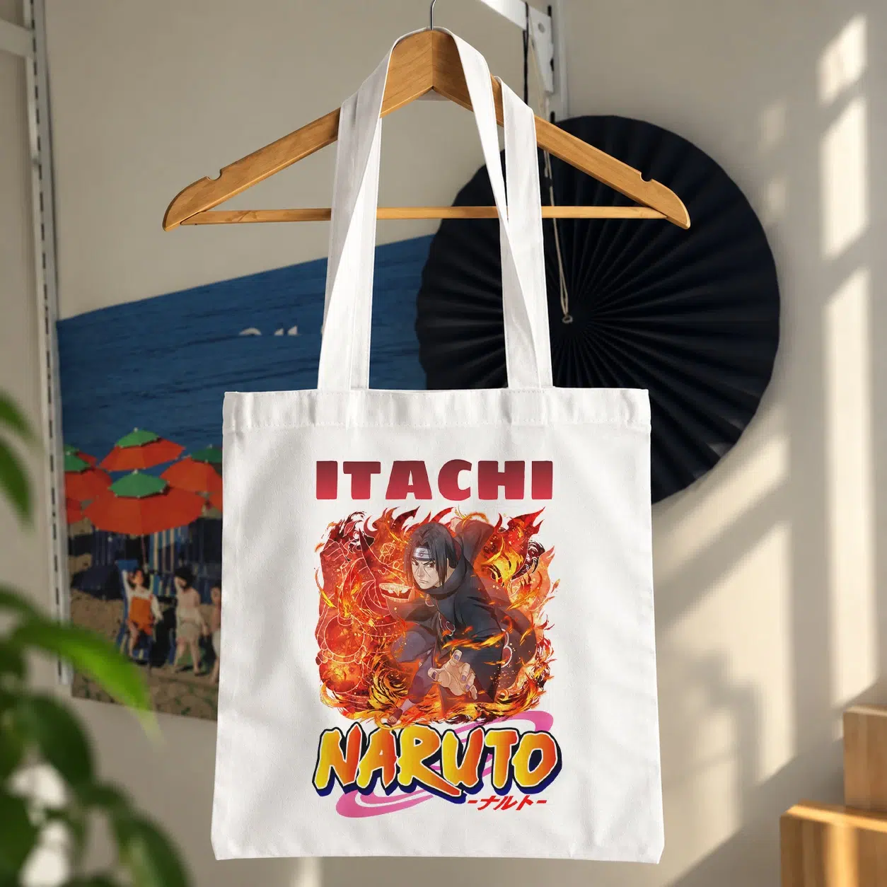 توت بگ انیمه ناروتو طرح ایتاچی در میان شعله‌ها (Itachi)