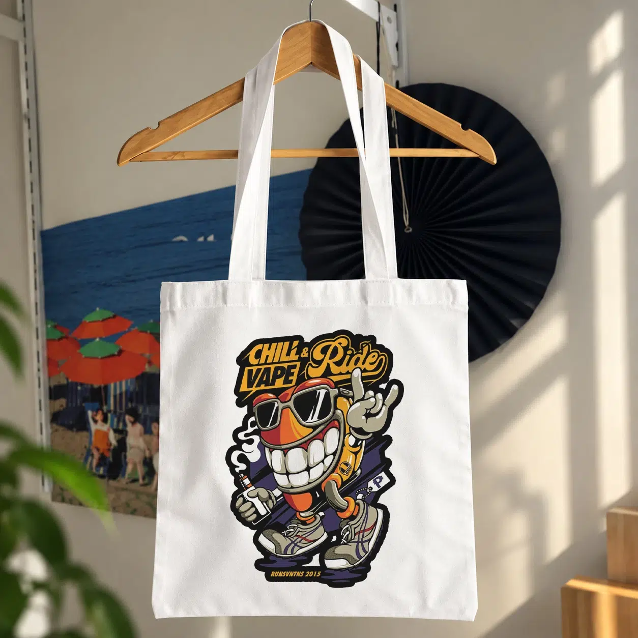 توت بگ جمجمه کارتونی طرح Chill and Ride