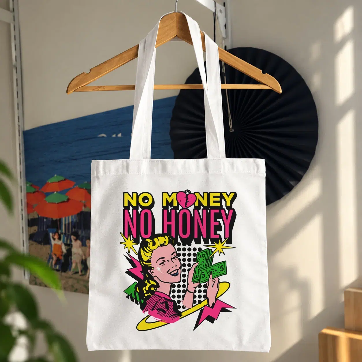 توت بگ پاپ آرت طرح No Money No Honey