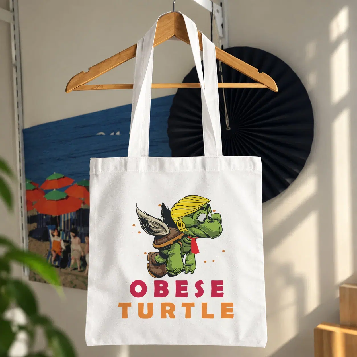 توت بگ لاک‌پشت کارتونی طرح Obese Turtle