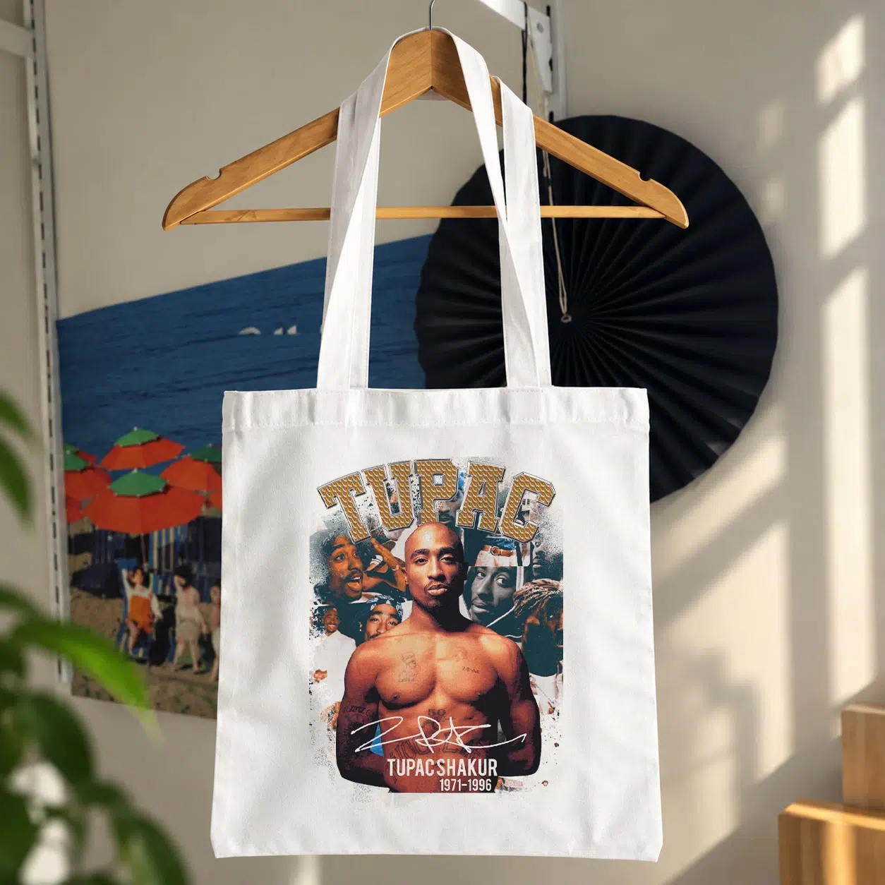 توت بگ توپاک شکور طرح کلاژ پرتره (2Pac)