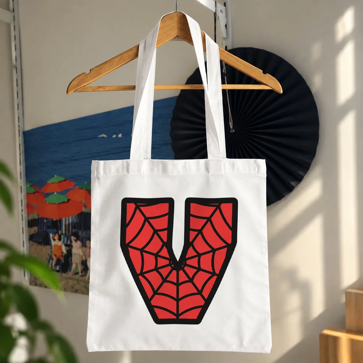 توت بگ مرد عنکبوتی طرح حرف V (Spider-Man Letter V)